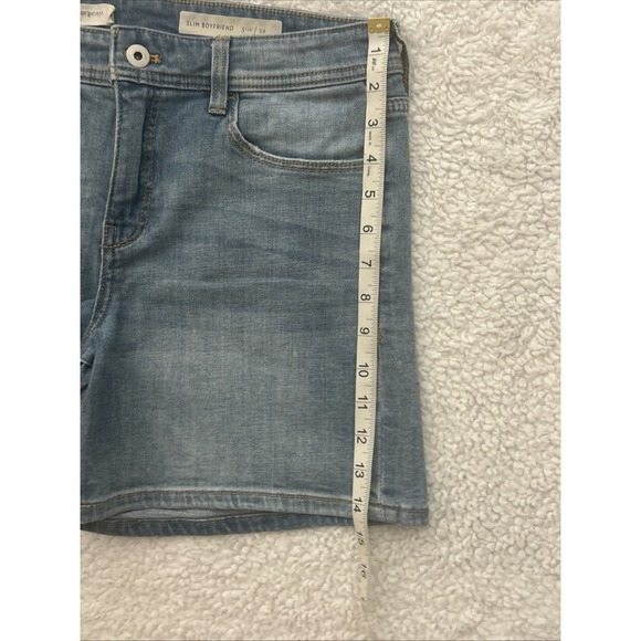 Pilcro & Letterpress Anthropologie Slim Boyfriend Denim Shorts Embroidered Sz 28 - Picture 13 of 13